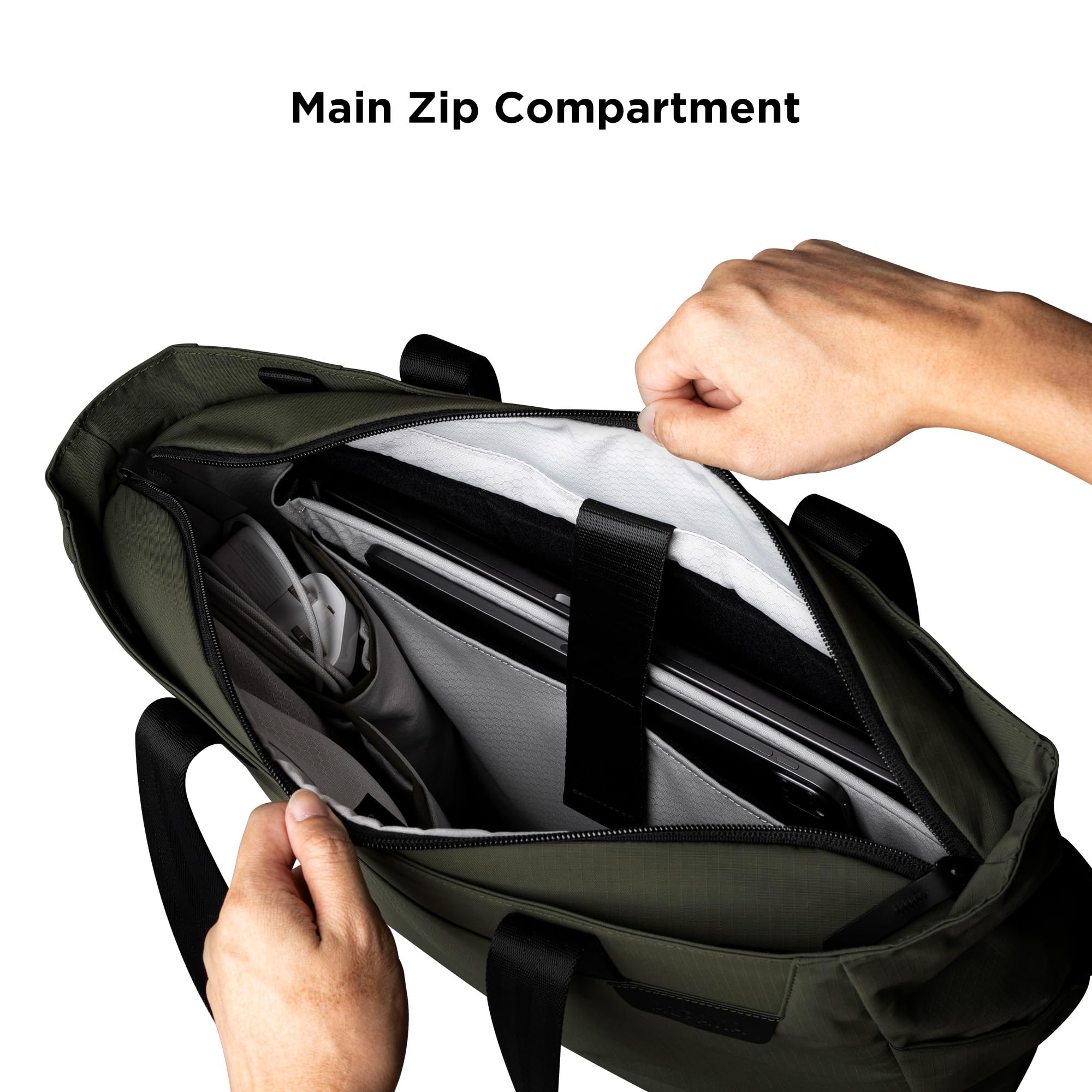 ALPAKA Metro Tote Bag, Handtasche Tragetasche mit Laptopfach, Wasserabweisende Arbeitstasche für 16'' Macbook Pro, mit Intergriert Schüsselanhänger, Weich Innenfutter, Seitentasche, Karabinerschlaufe
