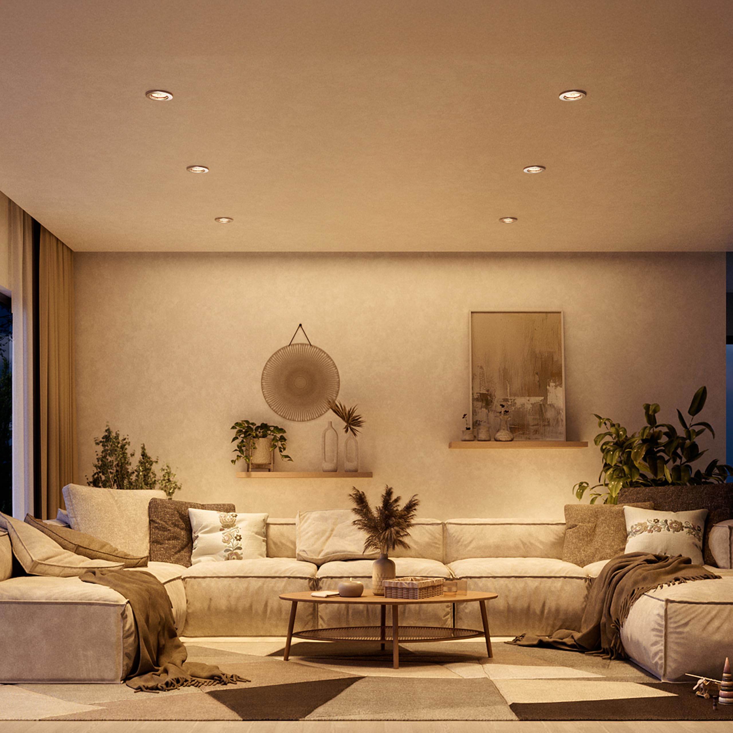 Philips Hue Peridot - 3 Focos Empotrables (Níquel) - Cálida/Fría