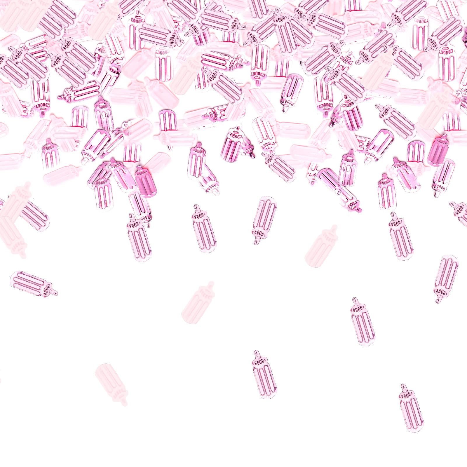 1500pcs Baby Bottle Confetti Boy or Girl Table Confetti Decor Assorted Shiny Pink Baby Bottle Confetti Gender Reveal Sparkles for Birthday Baby Shower Gender Reveal Party Decor 50g 1.8oz