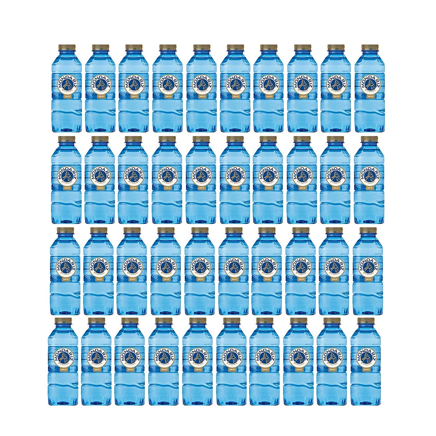 Caja de 40 Botellas de 0,33L de MONDARIZ Agua Mineral Natural sin Gas - Total 13.2 Litros.