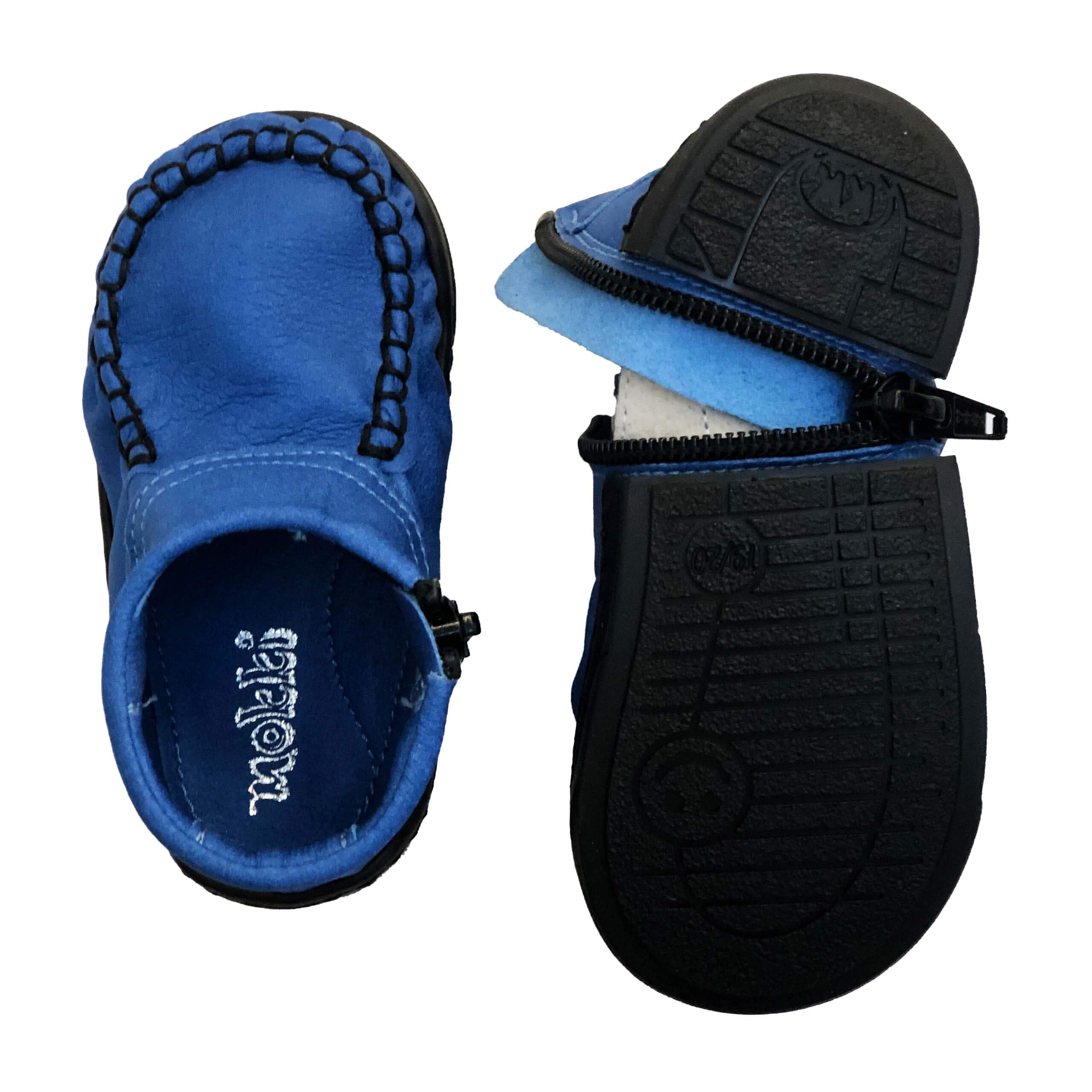 mokki Zapatos clásicos para bebé, zapatos para aprender a andar, zapatos para gatear, zapatos de belén, con cremallera innovadora