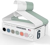 Vista 122 de Neaties - Perchas resistentes para ropa, paquete de 18 – Fabricadas en EE. UU. – Capacidad de 8 libras, perchas de plástico para ropa de adultos