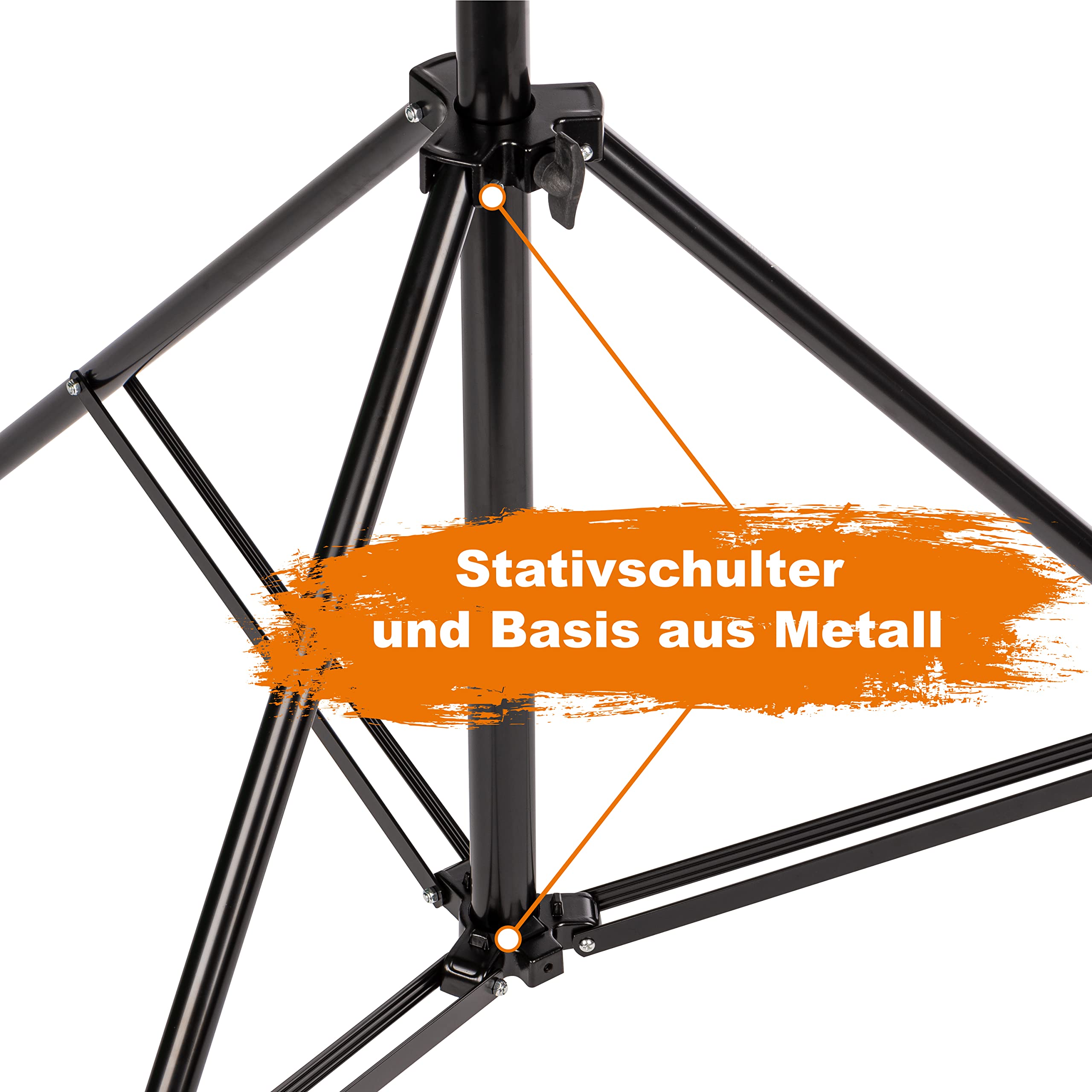 Walimex Pro Pied De Lampe 40 Cm - Mini Trépied Éclairage Compact Léger, Hauteur 42 Cm, Charge 2,5 Kg