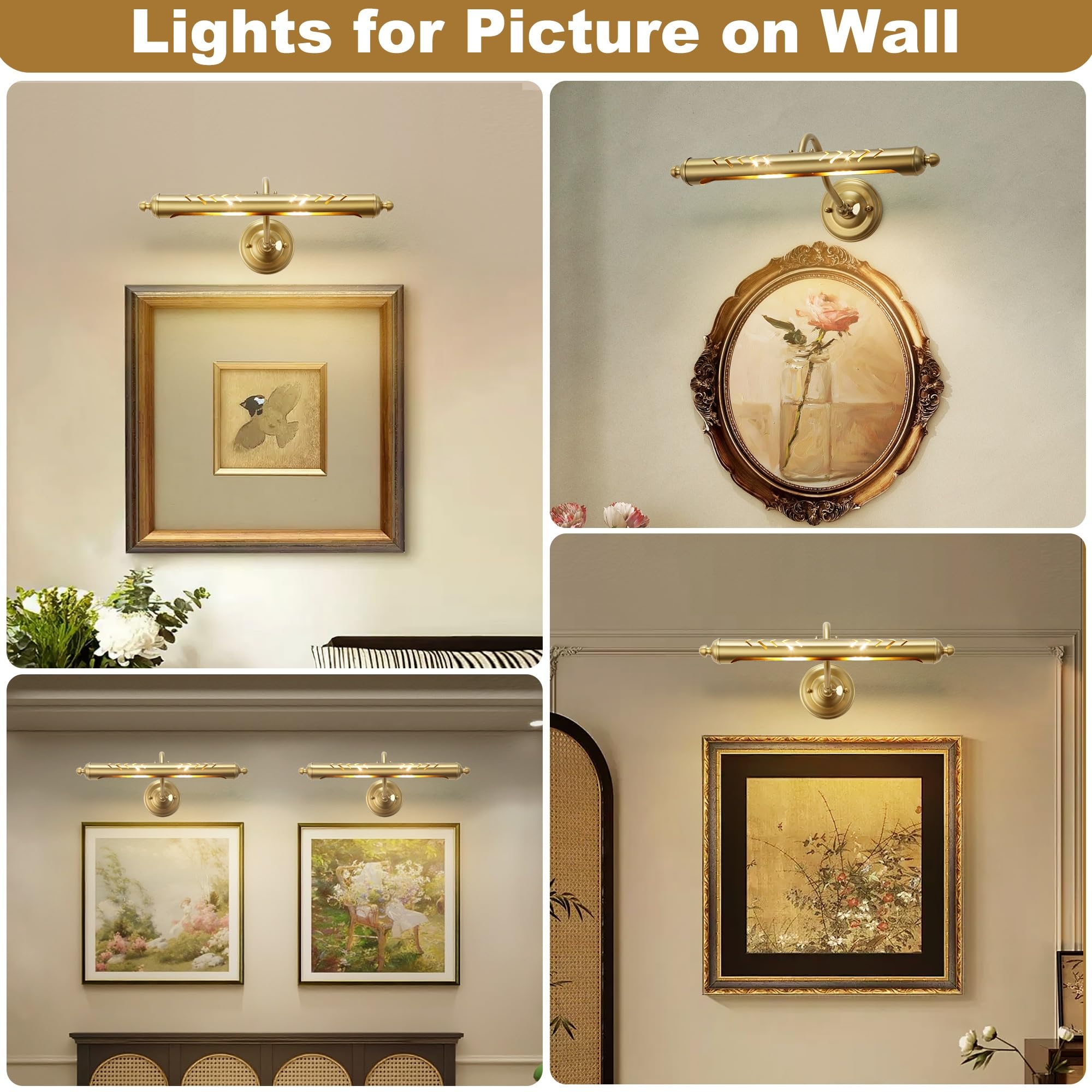 Lampe Murale linéaire Moderne en métal G9 Miroir éclairage de Chevet Cadre Photo Peinture galerie avec Bras pivotant réglable éclairage pour Exposition d'œuvres d'art Portraits Applique