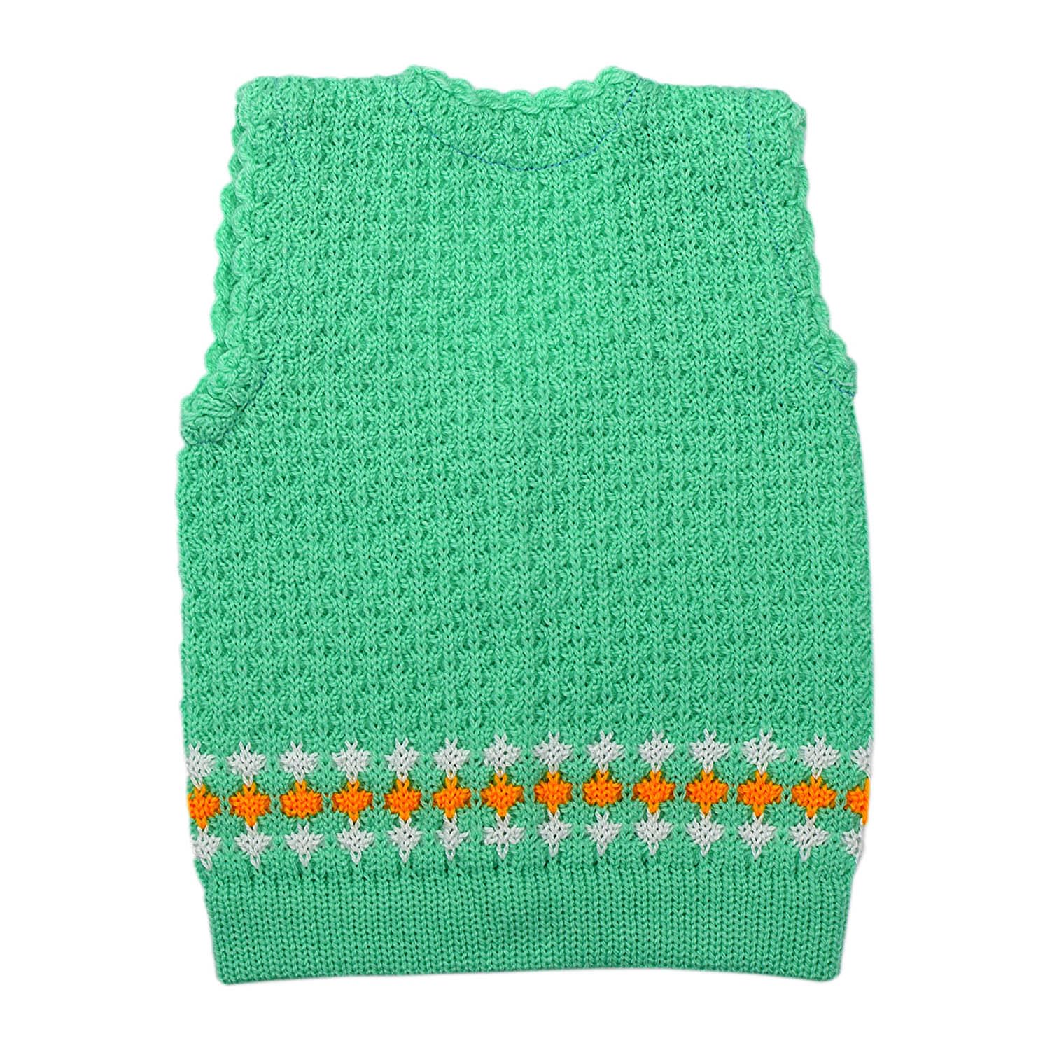 KIDSKA Baby's Newborn Baby Essential Sleveless Woollen Vest/Woolen Dress For New Born Baby/Babies Woolen Sweaters(Multicolor, 0 To 3 Months) - Pack Of 3 - Image 4 thumbnail
