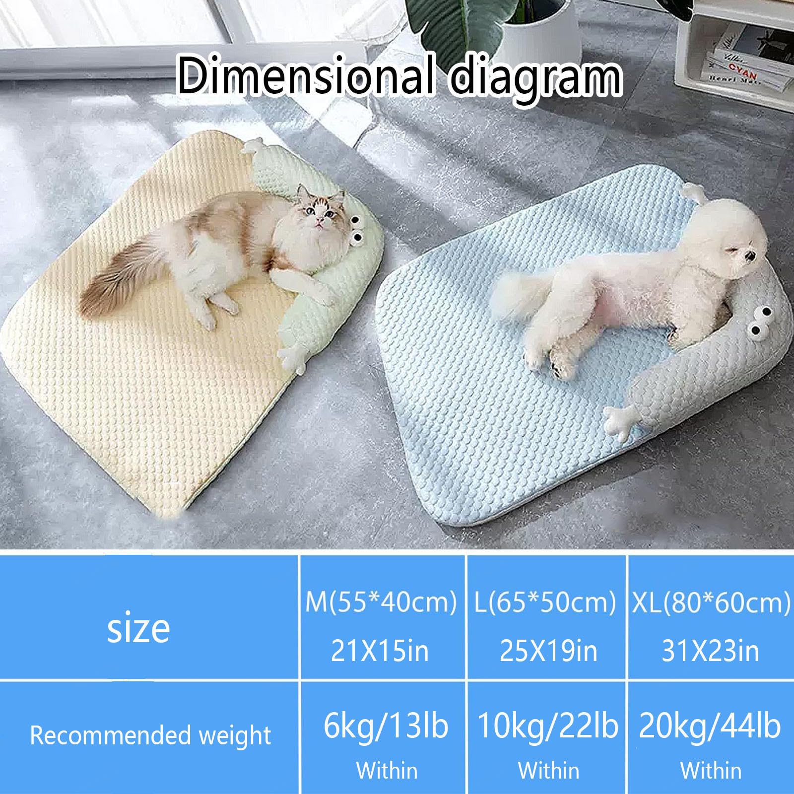Lサイズ ペット冷却マット 夏冷却犬ベッド & スリーピングマットペット 犬夏用マット ペット用 涼感 ペットマット Lサイズ ベッド 犬 猫