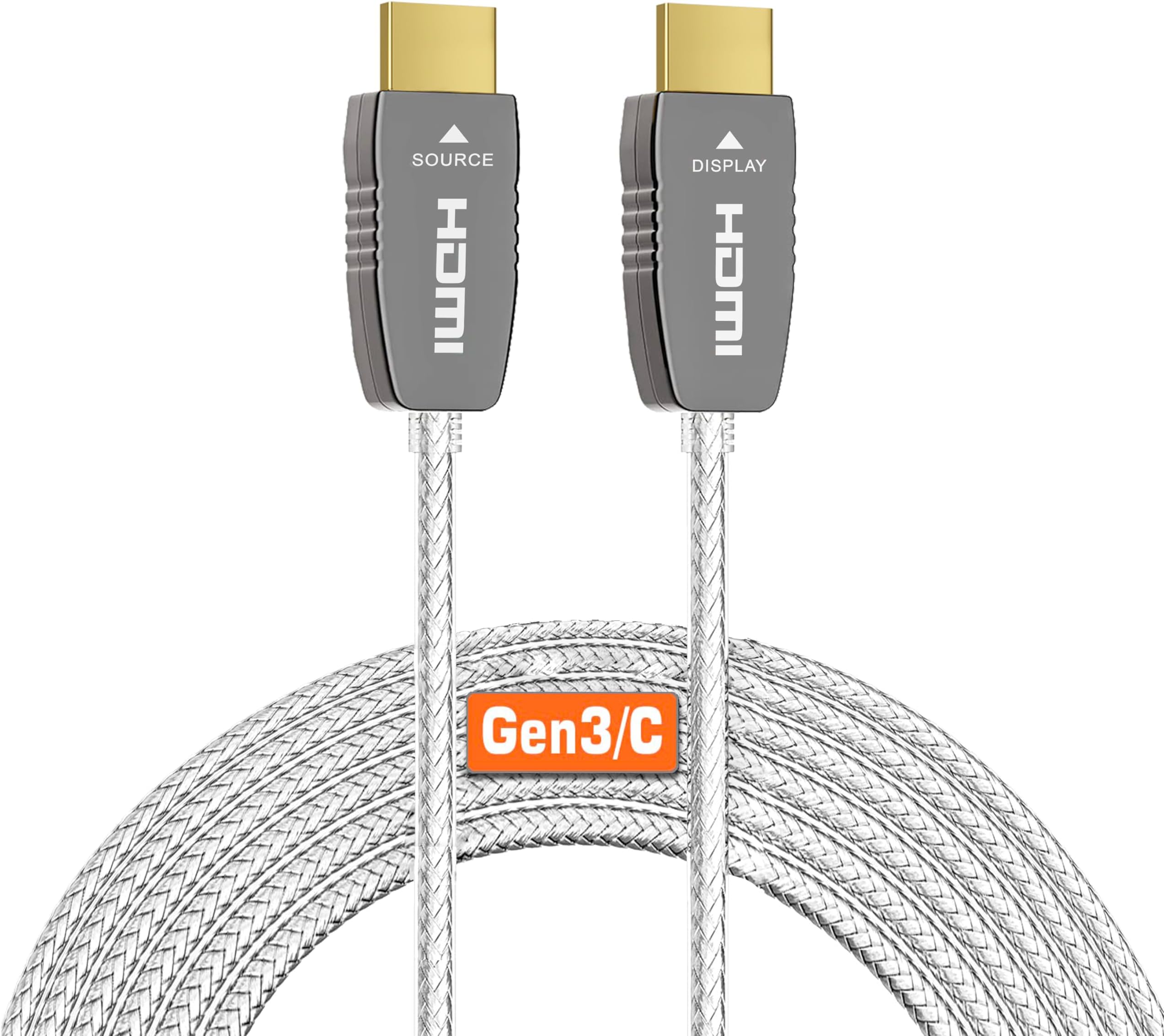 RUIPRO Crystal 8K HDMI Ultra High Speed Latest 2.1b Certified Fiber Optic Cable 25 feet 8K60Hz 4K120Hz 48Gbps eARC HDR HDCP2.3 for RTX4080/4090/3080/3090 Xbox PS5 AVR Projector LG/Samsung/Sony