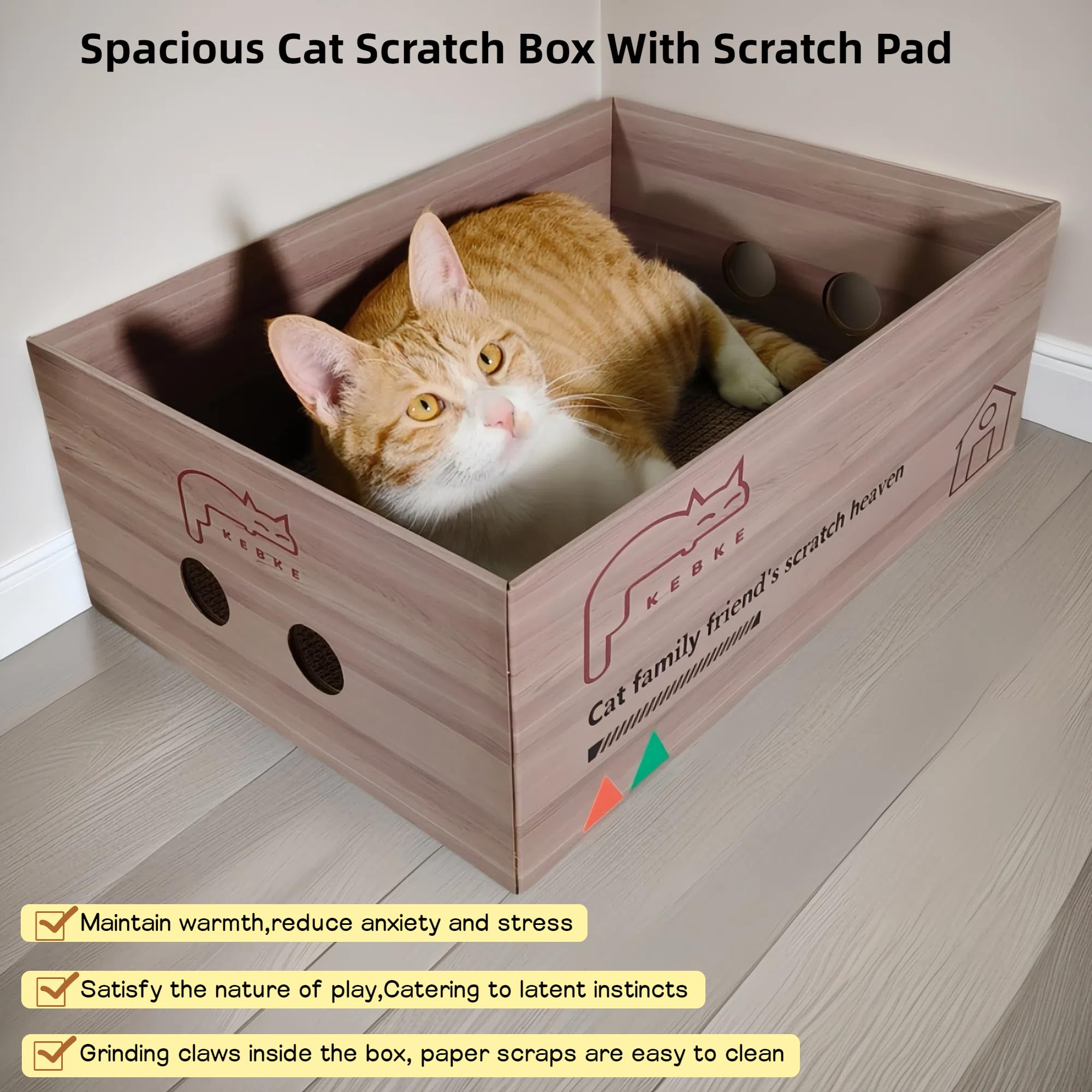 Protector de sofá Extragrande de 76 cm con Almohadilla para rascar de 44,5 cm, Protector de Muebles Duradero para Gatos de Interior
