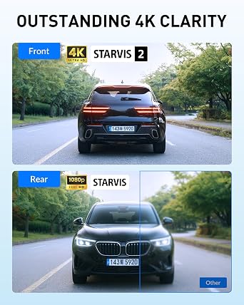 BlackVue DR970X-2CH Plus II 64GB Dash Cam 4K UHD Front & Full HD Rear with STARVIS 2 & HDR, Fast Boot, USB-C, Video Playback via Wi-Fi, Cloud Remote Access, Smart Parking Mode
