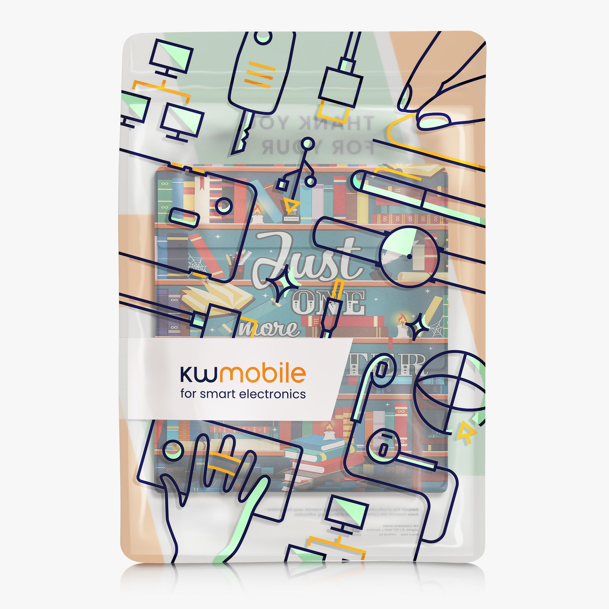kwmobile Cover per Amazon Kindle Scribe (2022/2024) Cover - Custodia eBook Reader Verticale - Case eReader in Pelle PU - Chiusura Magnetica e Porta Penna - Ancora Un Capitolo