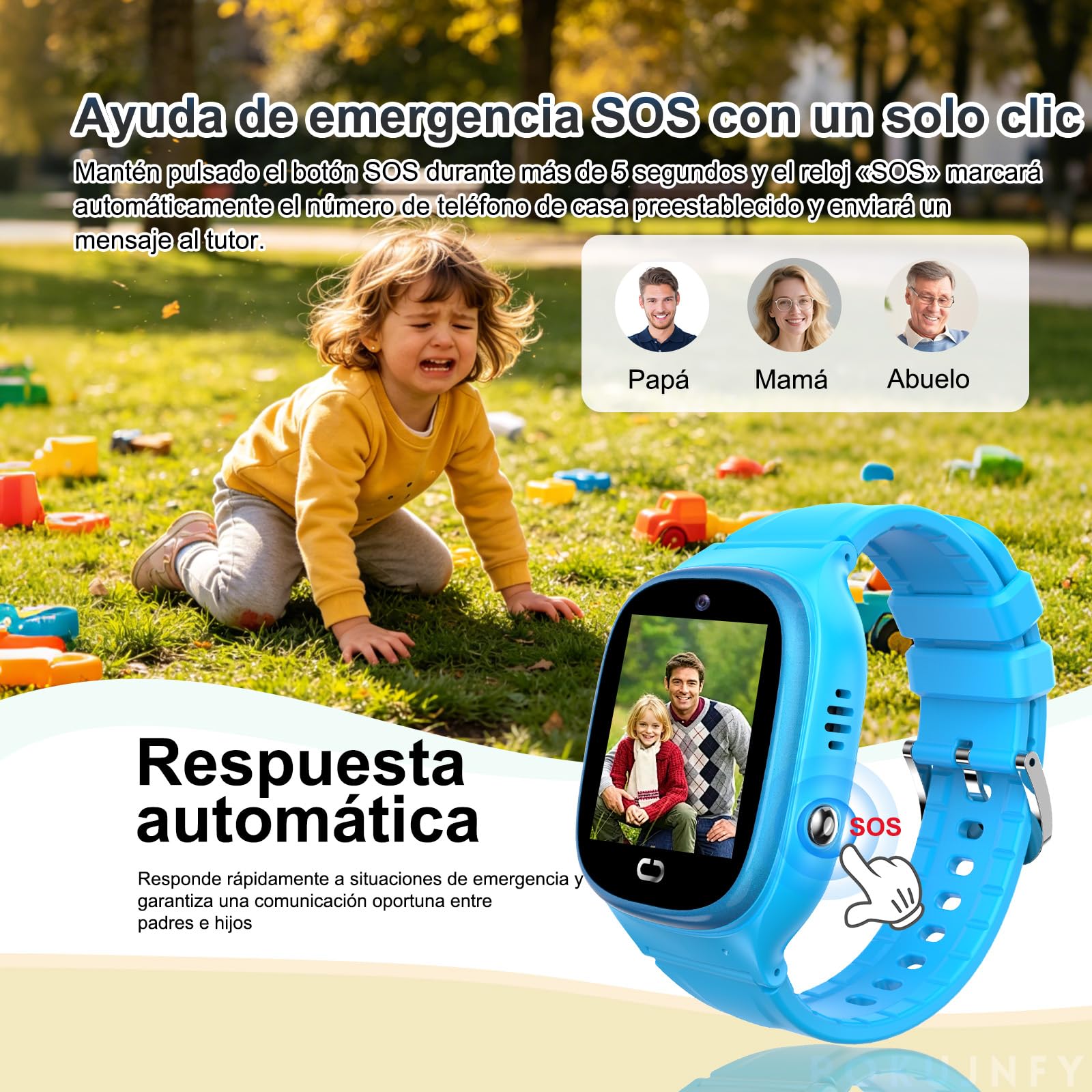 Reloj Inteligente Niño GPS y Llamadas Teléfono Chat SOS Contactos | Despertador Juego IP68 Impermeable Modo Clase Digital Reloj Inteligente Niña Niños Niñas Cumpleaños Regalo