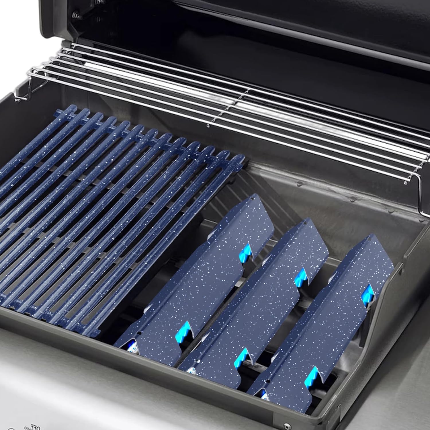 15.3 inch Flavorizer Bars + 17.4 x 11.9 Inch Grill Grates, Bundle for Weber Spirit E310 E320 S310 S320 SP330, for Weber 7525 and 7636