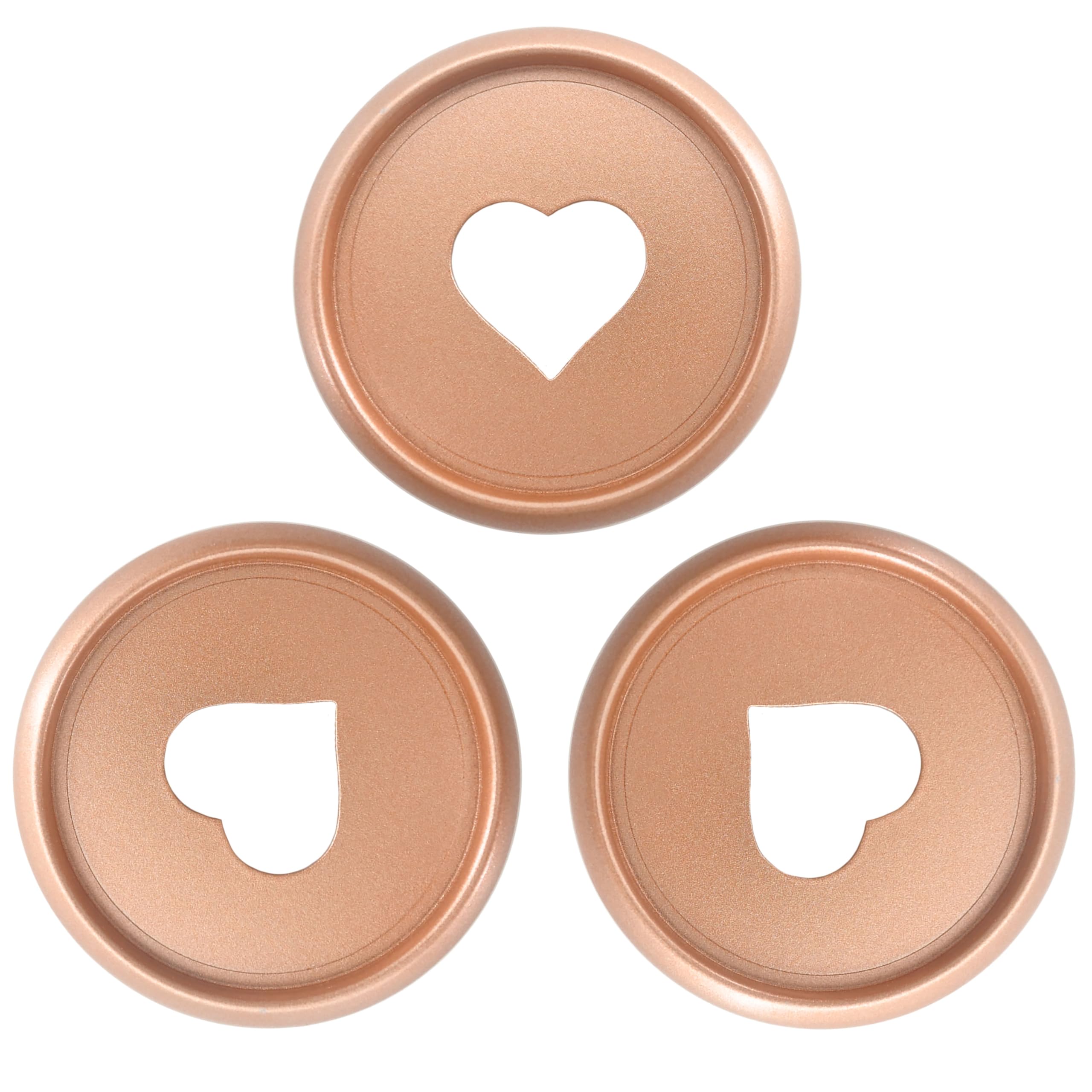 ITSYHPRO 33pcs Expansion Discbound Notebook System Heart Plastic Discs Book Binding Disc Binder Rings Planner Accessories(Rosegold,1.1inch/28mm,33