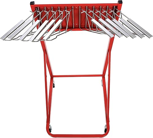 Miniatura 6 de KUAFU Estante de almacenamiento móvil Blueprint con 12 soportes de pivote ajustables de altura y longitud, acero recubierto de polvo, organizador de