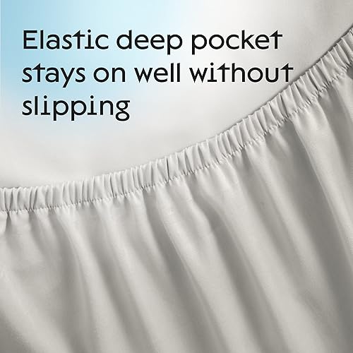 Miniatura 6 de Niagara Sleep Solution Protector de colchón acolchado de 100% algodón Tamaño de la cama Individual de 15 pulgadas Deep Pocket Transpirable