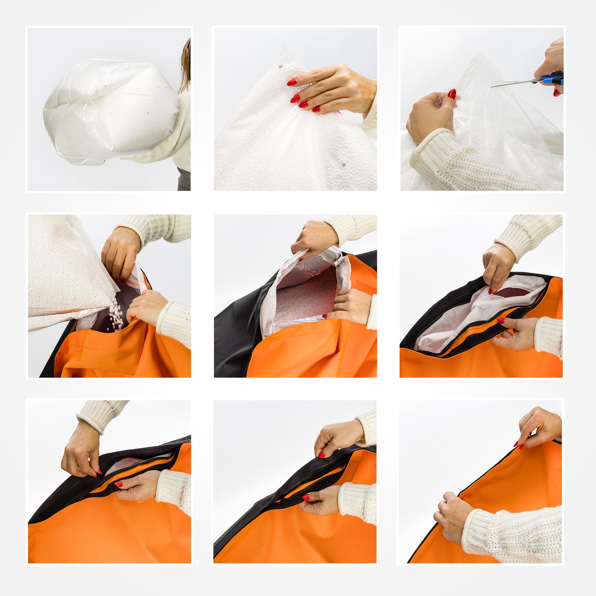 Ecopuf Polystyrol-Nachfüllpackung für Sitzsack, 200 Liter