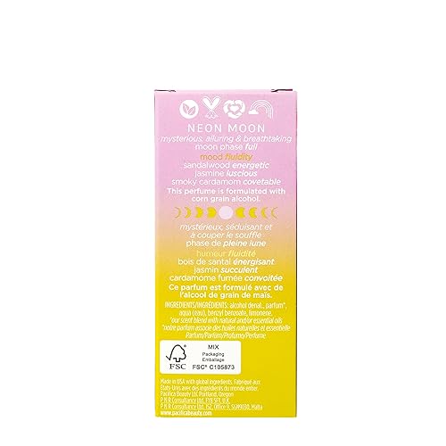 Miniatura 4 de Pacifica Beauty, Neon Moon Spray Perfume, sándalo, jazmín, notas de cardamomo ahumado, aceites naturales + esenciales, regalos para ella, vegano +