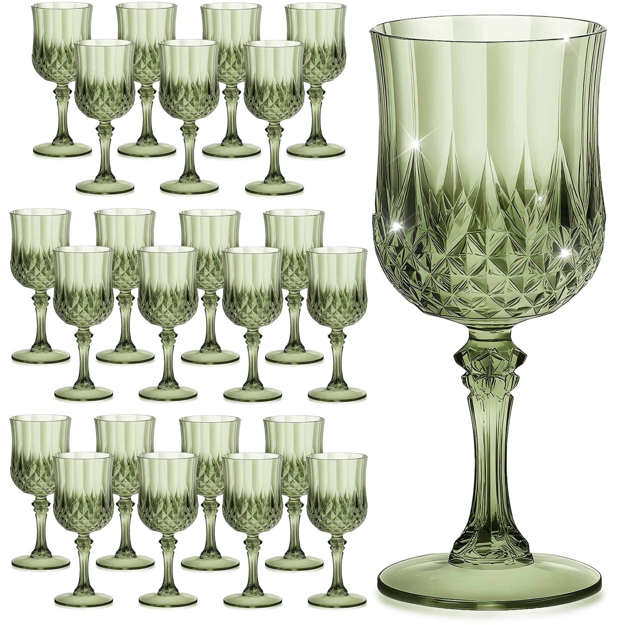 24 Amber Wine Glasses - Champagne Flutes for Weddings & Parties -8 24 Amber Wine Glasses - Champagne Flutes for Weddings & Parties -8
