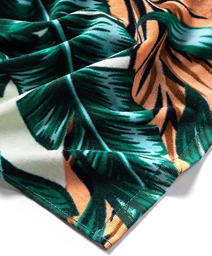 Miniatura 3 de LEUS Toalla de playa ecológica  100% algodón certificado de origen sostenible, suave, súper absorbente, secado rápido, para playa, piscina, natación