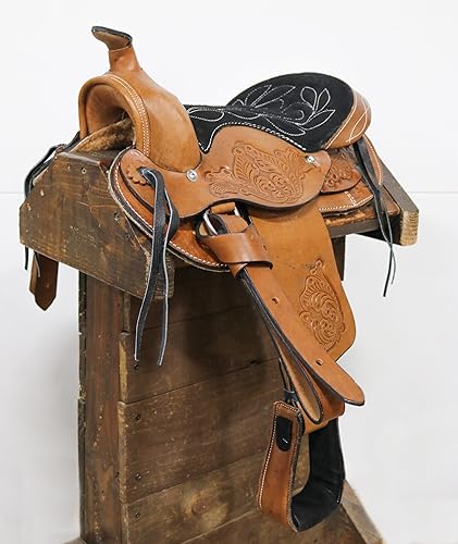 Miniatura 2 de 10" Kids Western de Piel Color café Mini PonySillín