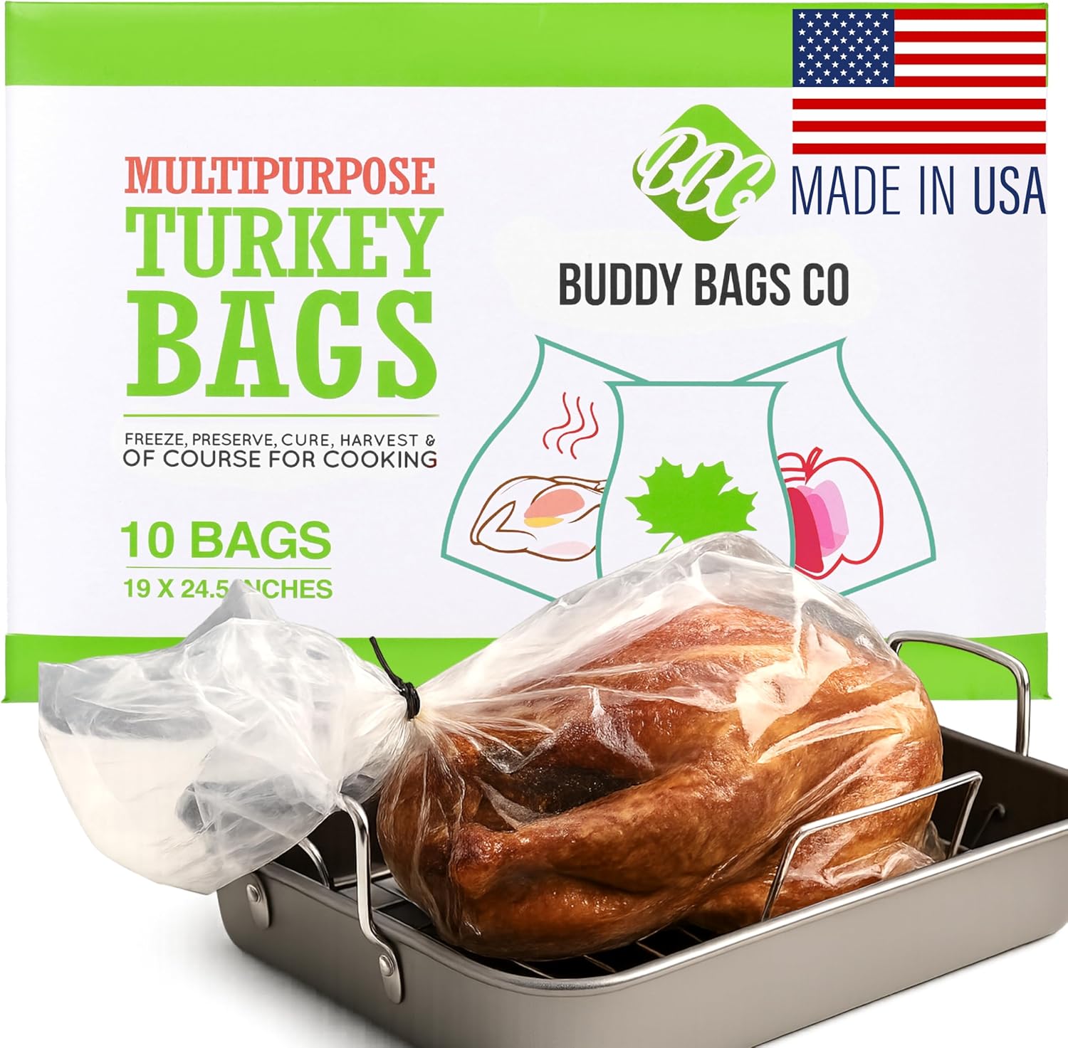Oven Bags for Roasting | Turkey Size (19″ x 24.5″)...