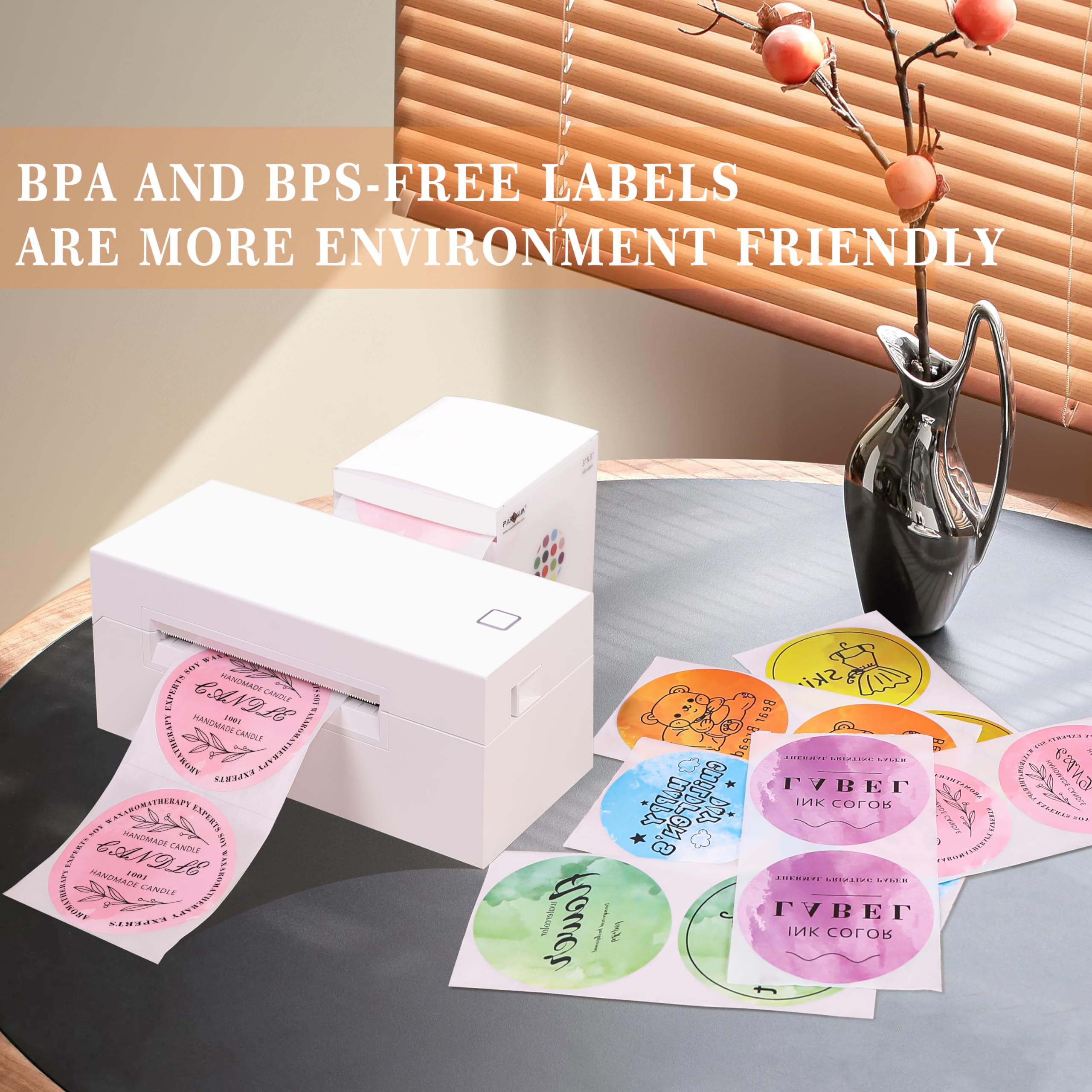 K Comer Direct Thermal Address Labels - 2.25"x1.25", 4 Rolls (1000/Roll), BPA/BPS Free