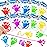 24 PCS Sticky Hands for Kids Party Favors Treat Gift Egg Filler Goodie Bag Stuffer Treasure Box Toy Classroom Carnival Prizes Student Mini Bulk Pinata Slap Hand Sensory Fidget Stretchy Toy Halloween