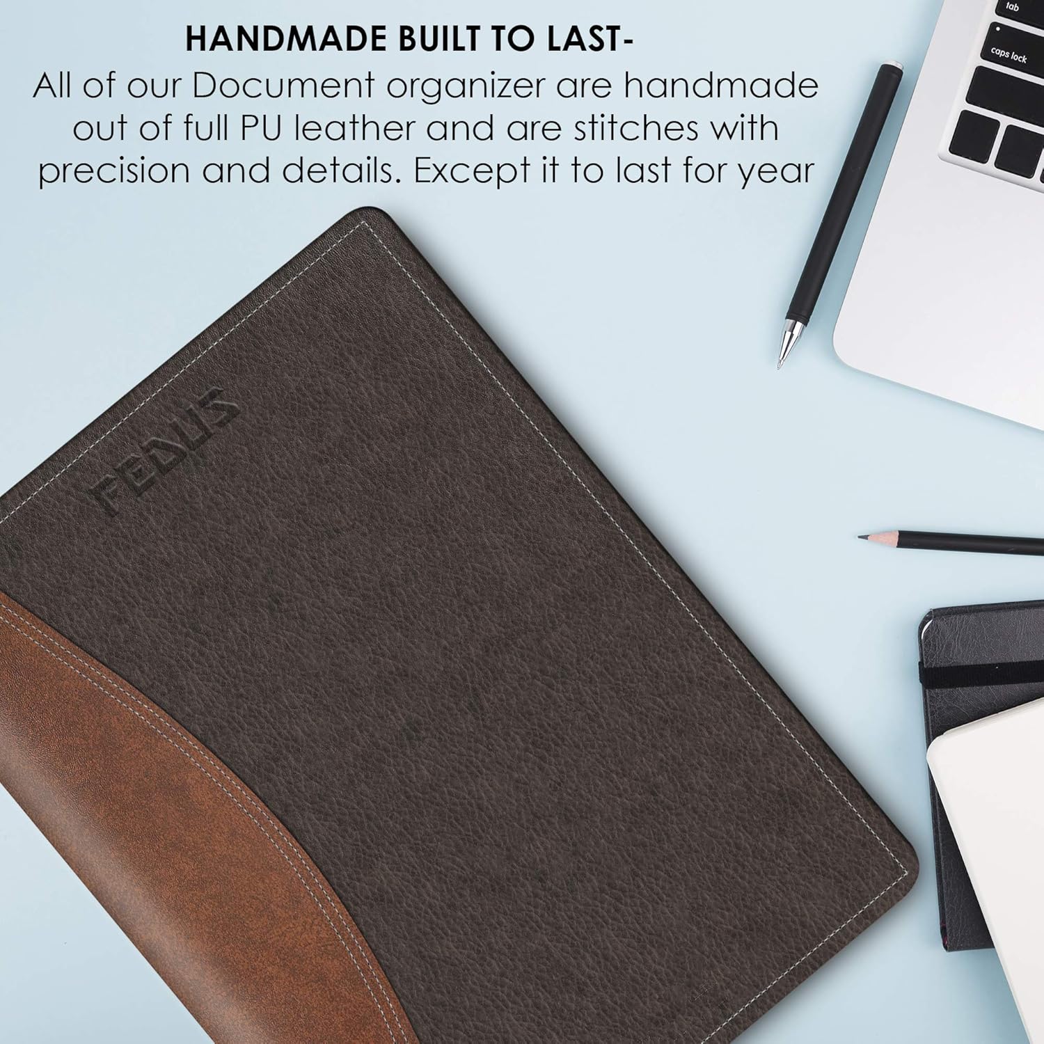 FEDUS Multipurpose Leatherette Professional File Folders for Certificates,Documents Holder,Document Bag, Portfolio, Executive File Legal Size Documents Holder with 20 Leafs for Men and Women,Pack of 1