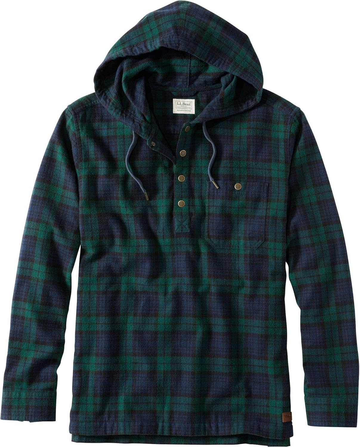 [エルエルビーン] メンズ スコッチ・プラッド・フランネル・シャツ、フード・プルオーバー スライトリー・フィット 米国フィット・レギュラー