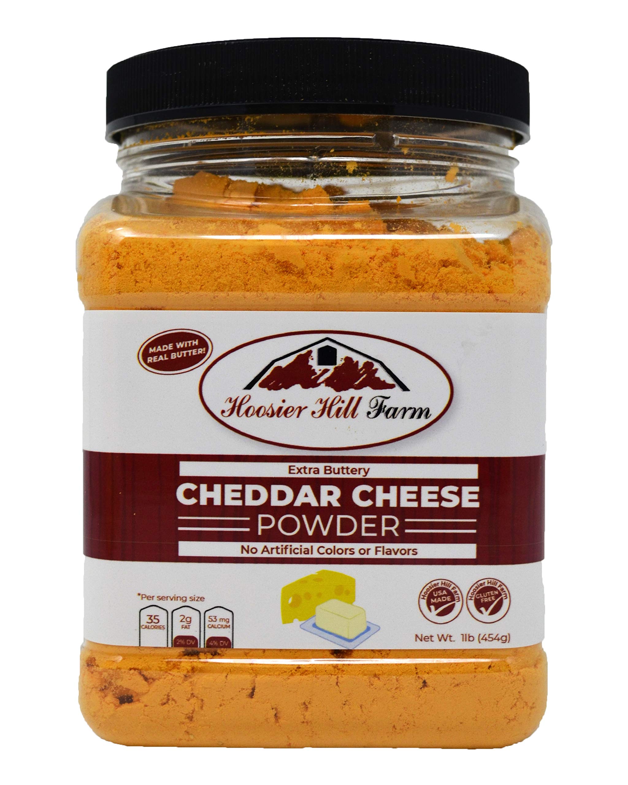 Hoosier Hill Farm Extra Buttery Cheddar Cheese Powder, 1 Pound (16oz