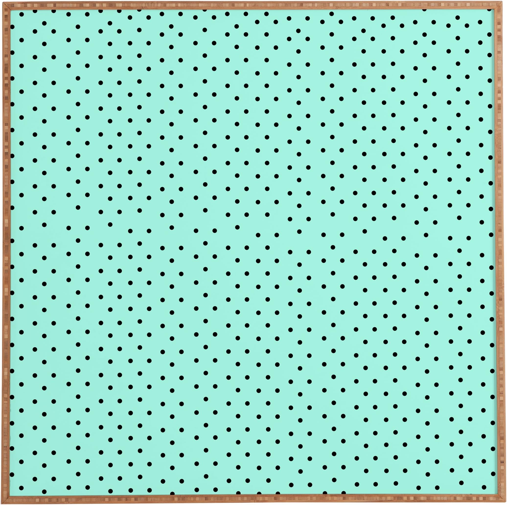 Deny Designs Allyson Johnson Minty Blue Polka Dots Framed Wall Art, Small/12 x 12