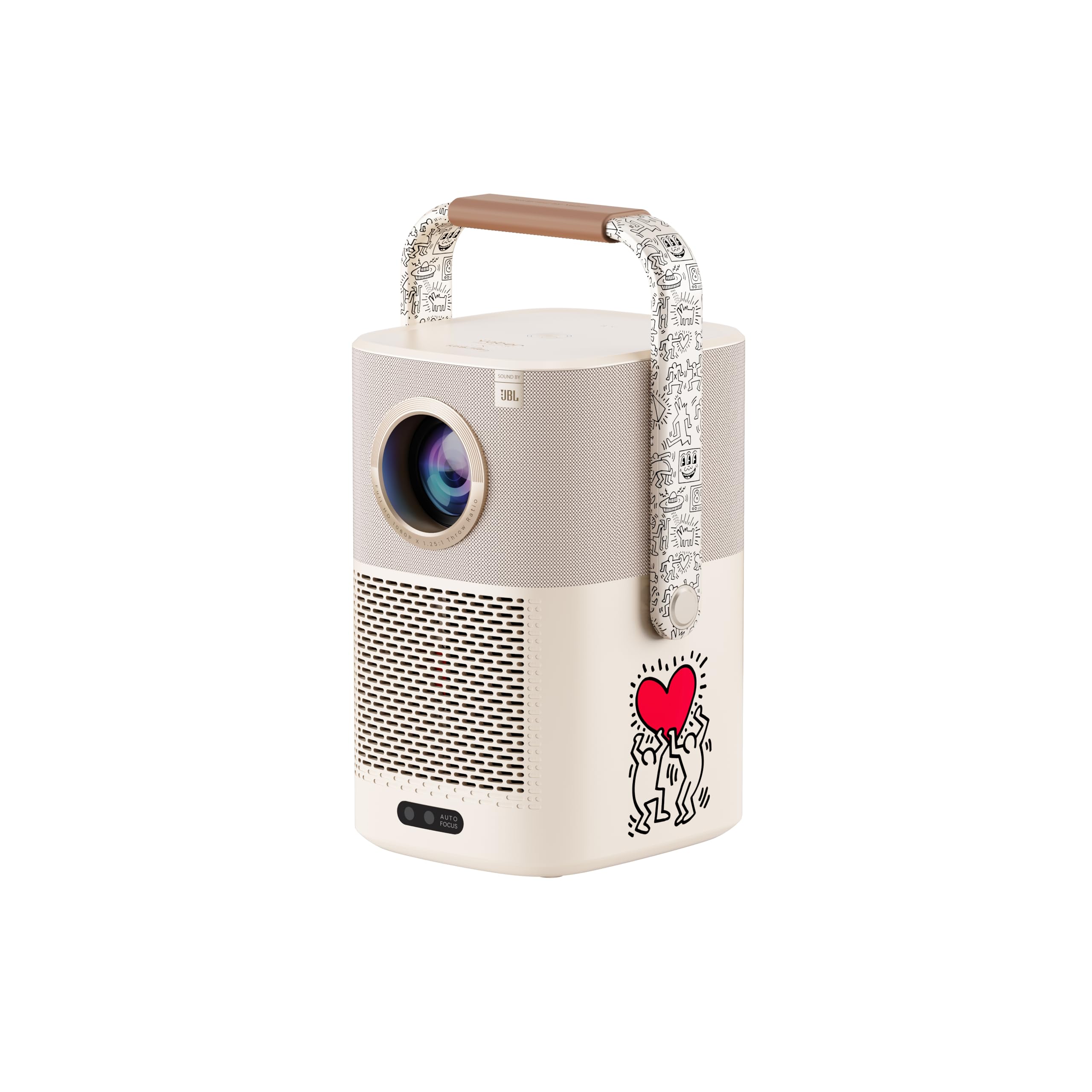 【Sound by JBL & 2,5H Batería Incorporada】 Yaber Portátil Proyector WiFi Bluetooth,T2 proyector Full HD 1080P Nativo, Auto Focus/Keystone, Cine en Casa/Exterior para Movil/iOS/Android/TV Stick