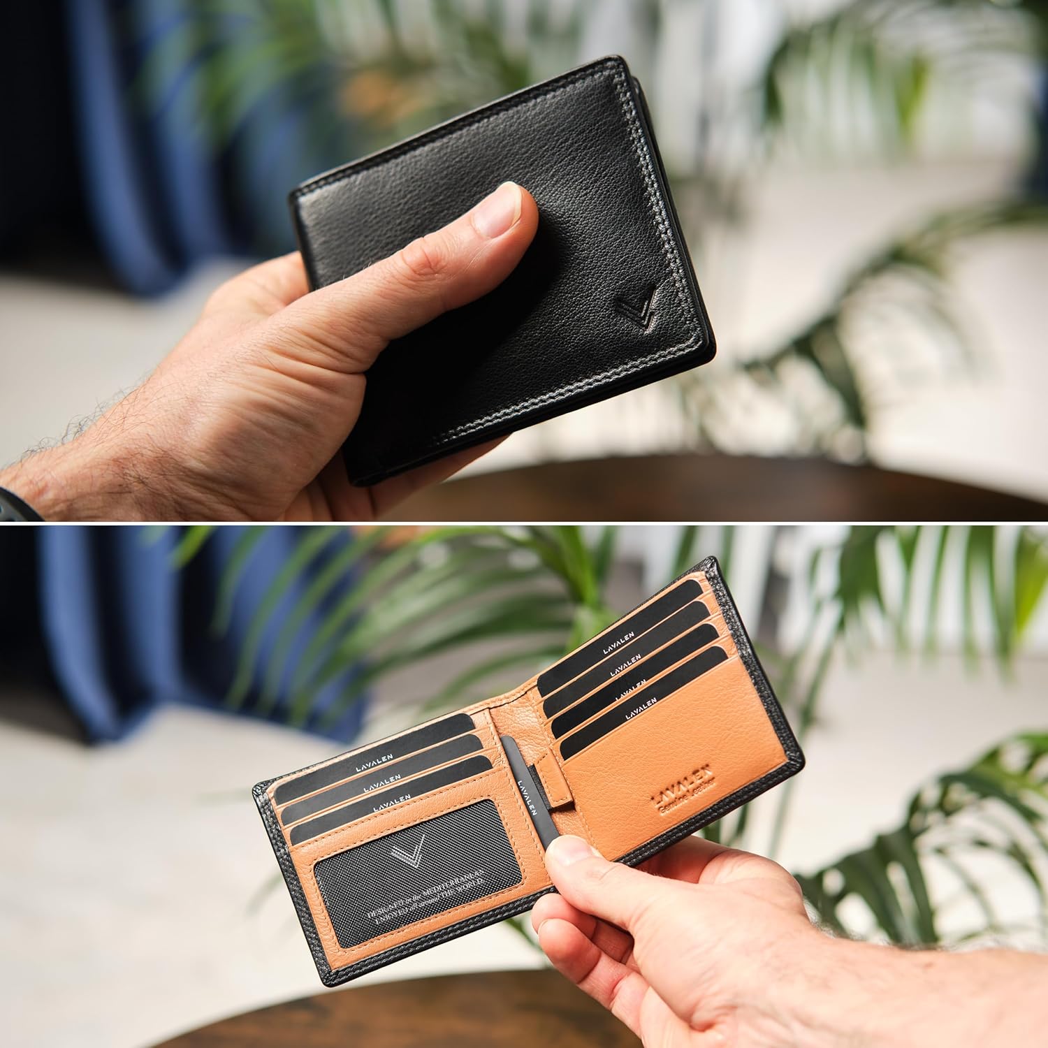 Slim Leather Wallet for Men - Mens Wallet Bifold - Holds Bills, Credit Cards - Carteras para Hombres Piel - Billeteras de Hombres Cuero Original - Front Pocket - Full Grain RFID Blocking - Image 5