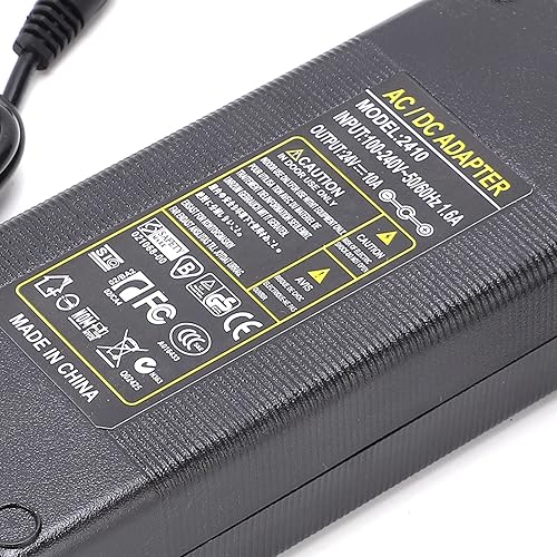 Miniatura 7 de Hilitand Adaptador de corriente DC 24V 10A Enchufe de EE. UU. Convertidor de transformador de 100-240V para placa amplificador