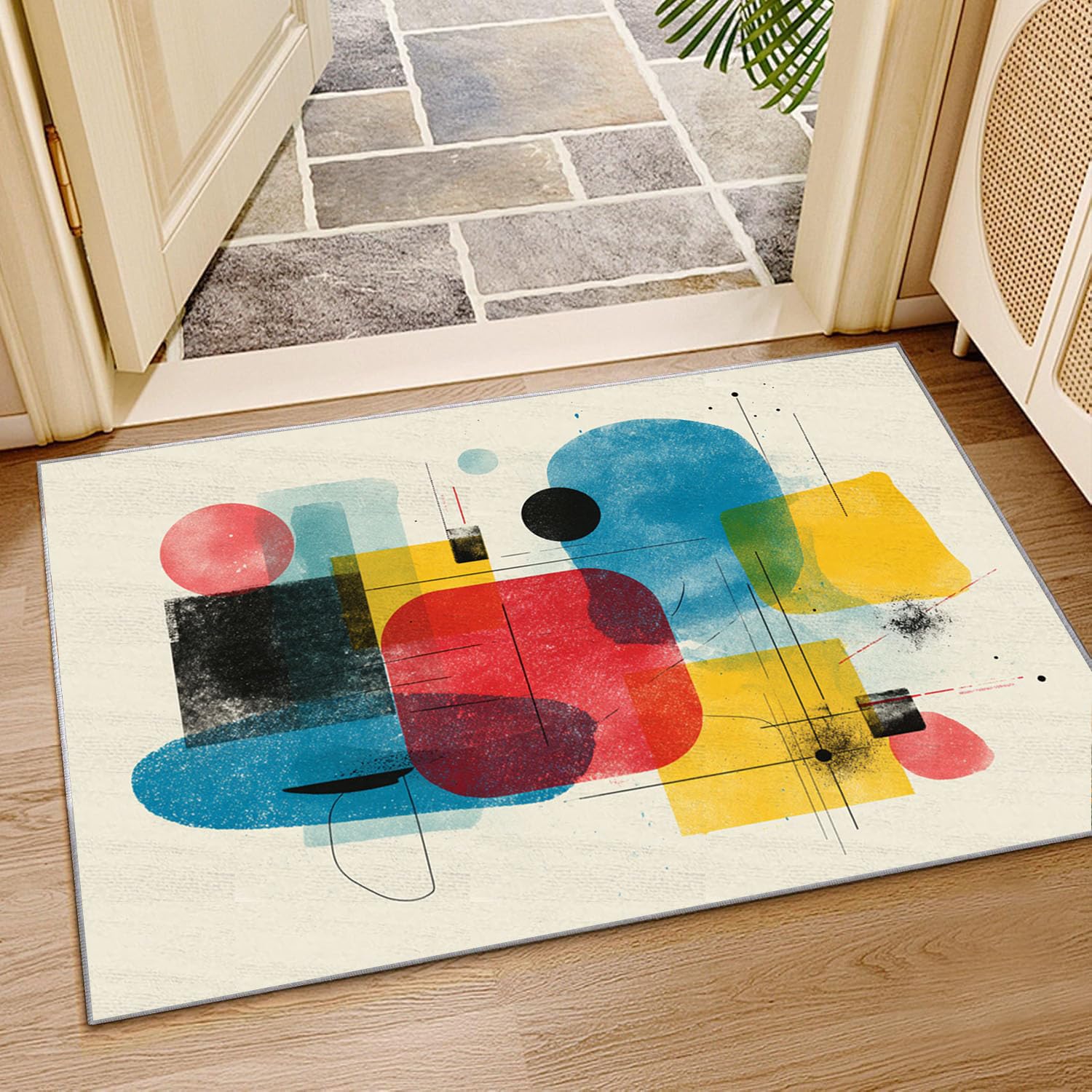 Kolorowy drukowany dywan do salonu zestaw kolorowych klocków dywan do salonu, sypialni dla dorosłych jadalnia biuro (wielokolorowy)-120x150cm