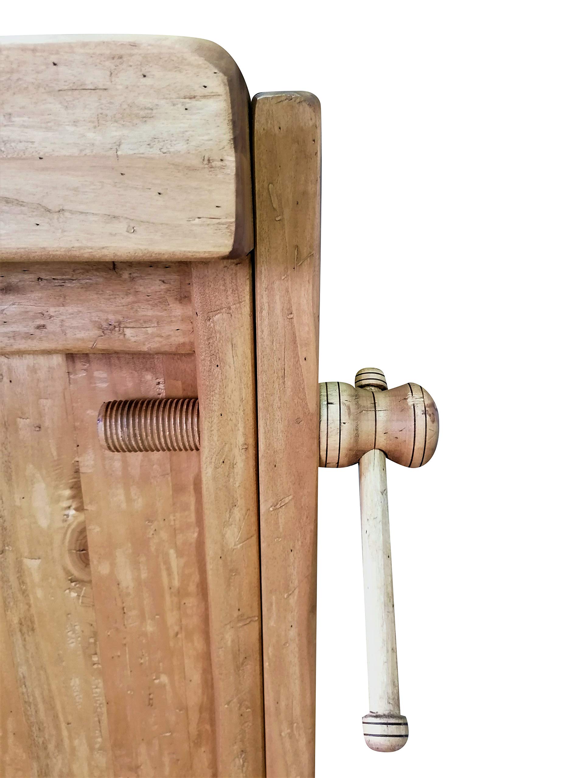 Biscottini Mesa Alta de Trabajo, 82 x 57 x 64 cm, Fabricada en Italia, Isla de Cocina, encimera de Madera Maciza, mostrador de Cocina, encimera de Madera