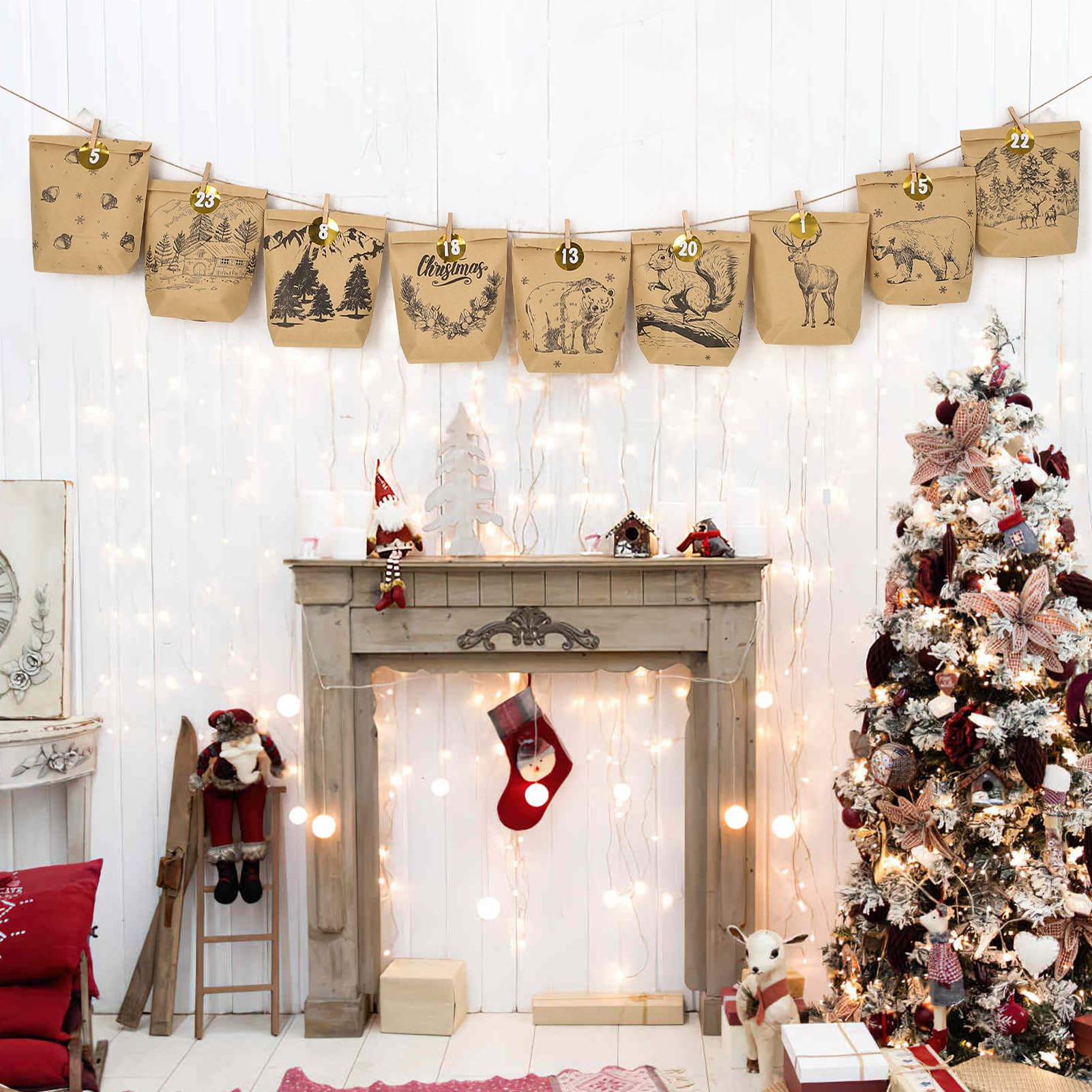 Calendario Avvento Bassotto Natale - 24 Ornamenti In Acrilico Per Albero E Decorazioni - Foto 4