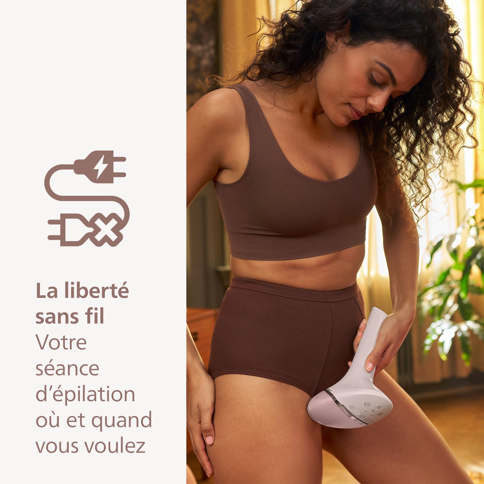 Philips Lumea série 9900 - épilateur à lumière pulsée, alternative à l'épilation laser, SenseIQ et SkinAI, 3 embouts pour le corps, le visage et les zones de précision, avec ou sans fil, BRI953/02