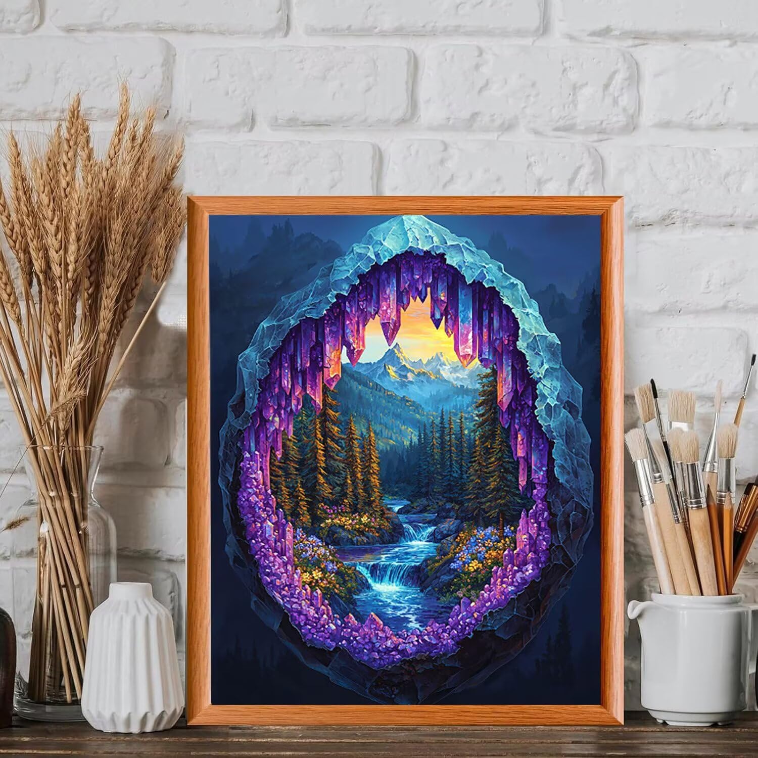 WEISHIWE Paesaggio montano Dipingere con i Numeri per Adulti, 70x90cm a-248 | Paint by Numbers Kit con Pennelli e Acrilico Pigmento, Fai da te Olio La Pittura di Numeri Kit, Decora la Casa, senza Cornice