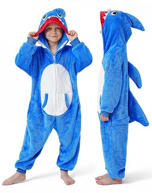 Kids Boys Girls Halloween Onesie Costume One Piece Pajamas Halloween Funny Animal Onesie Cosplay Costume 3-14Y