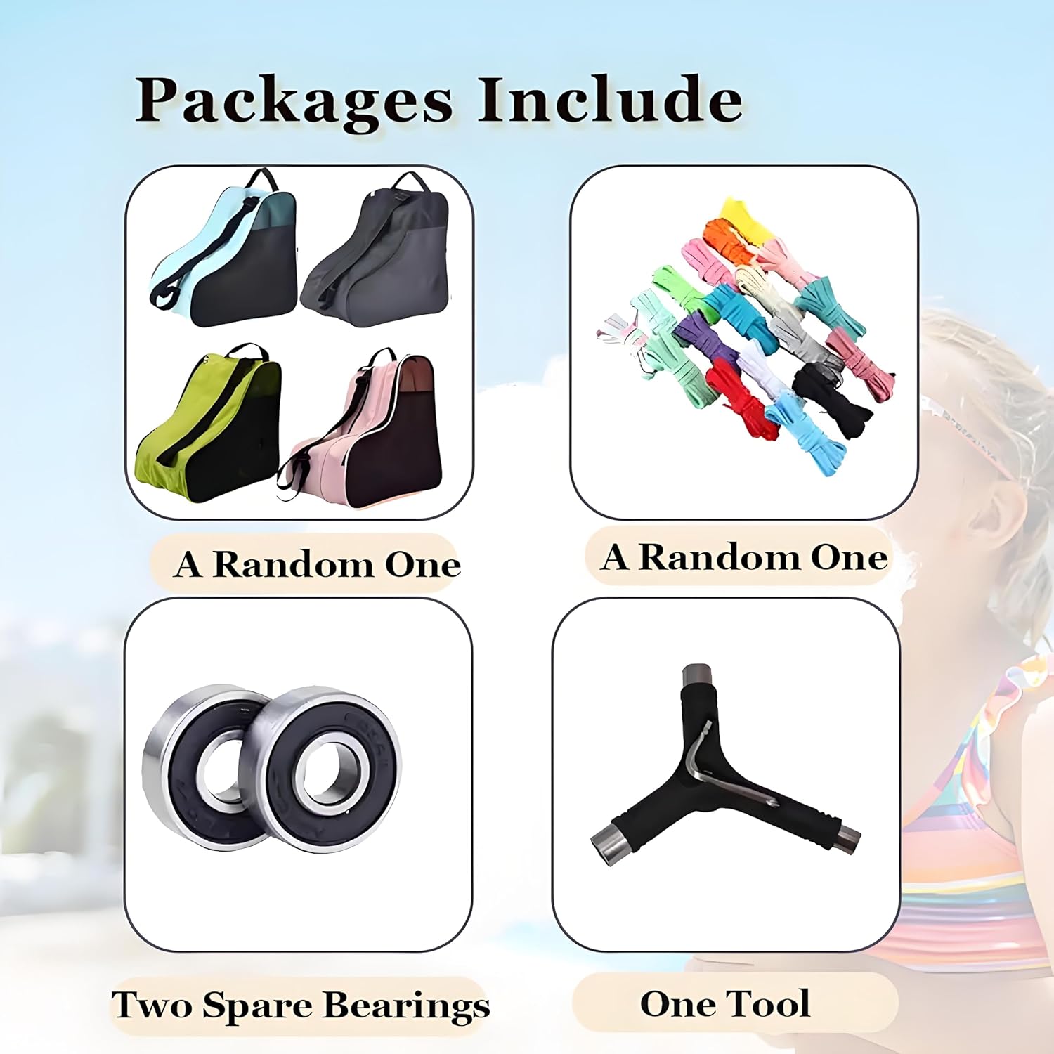 Roller Skates for Women and Girls, Microfiber Fabric High-Top Double-Row Speed Skates, Aluminum Alloy Base, Perfect for Indoor and Outdoor Skating