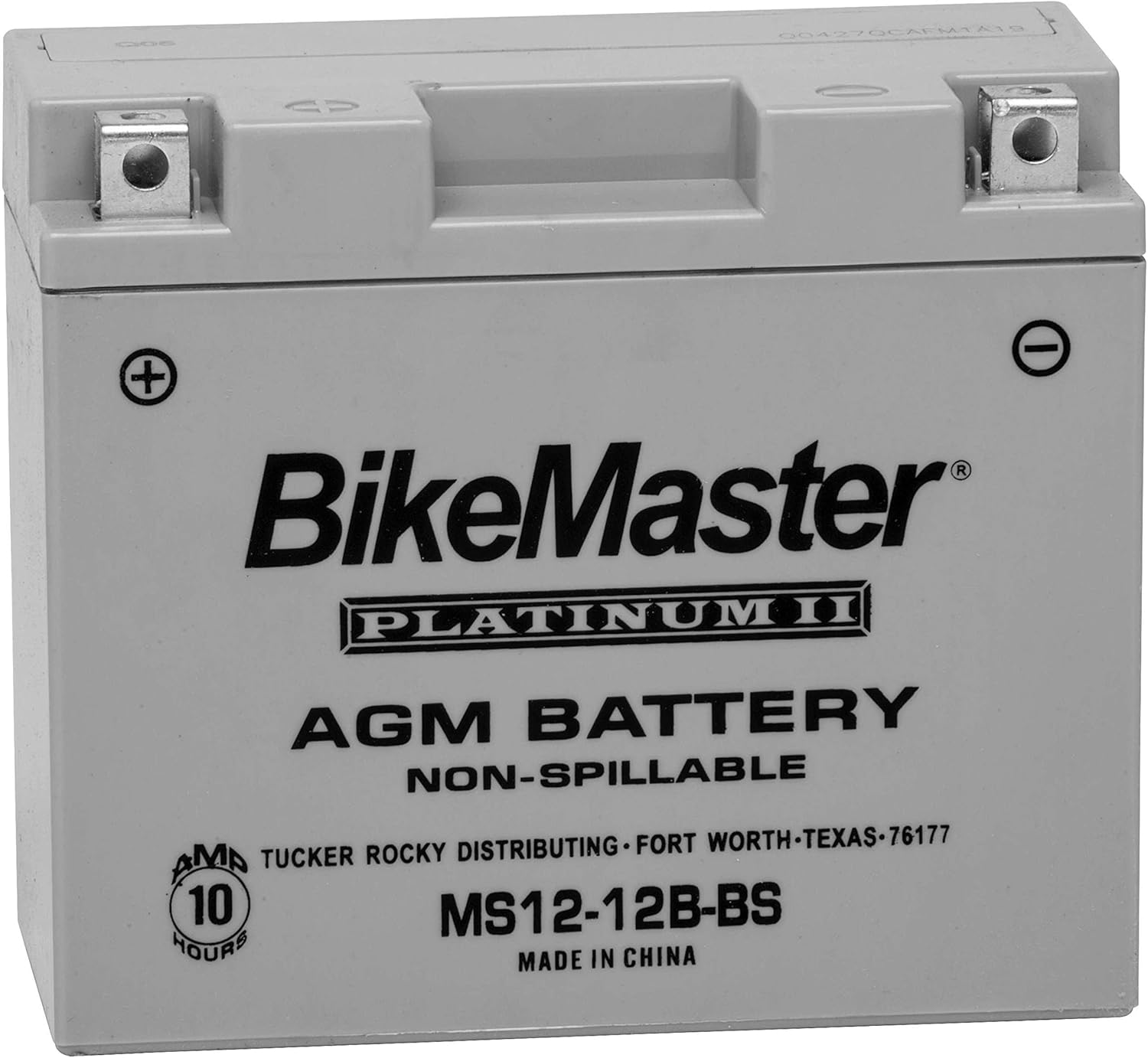 BikeMaster AGM Platinum II Battery MS12-12B-BS