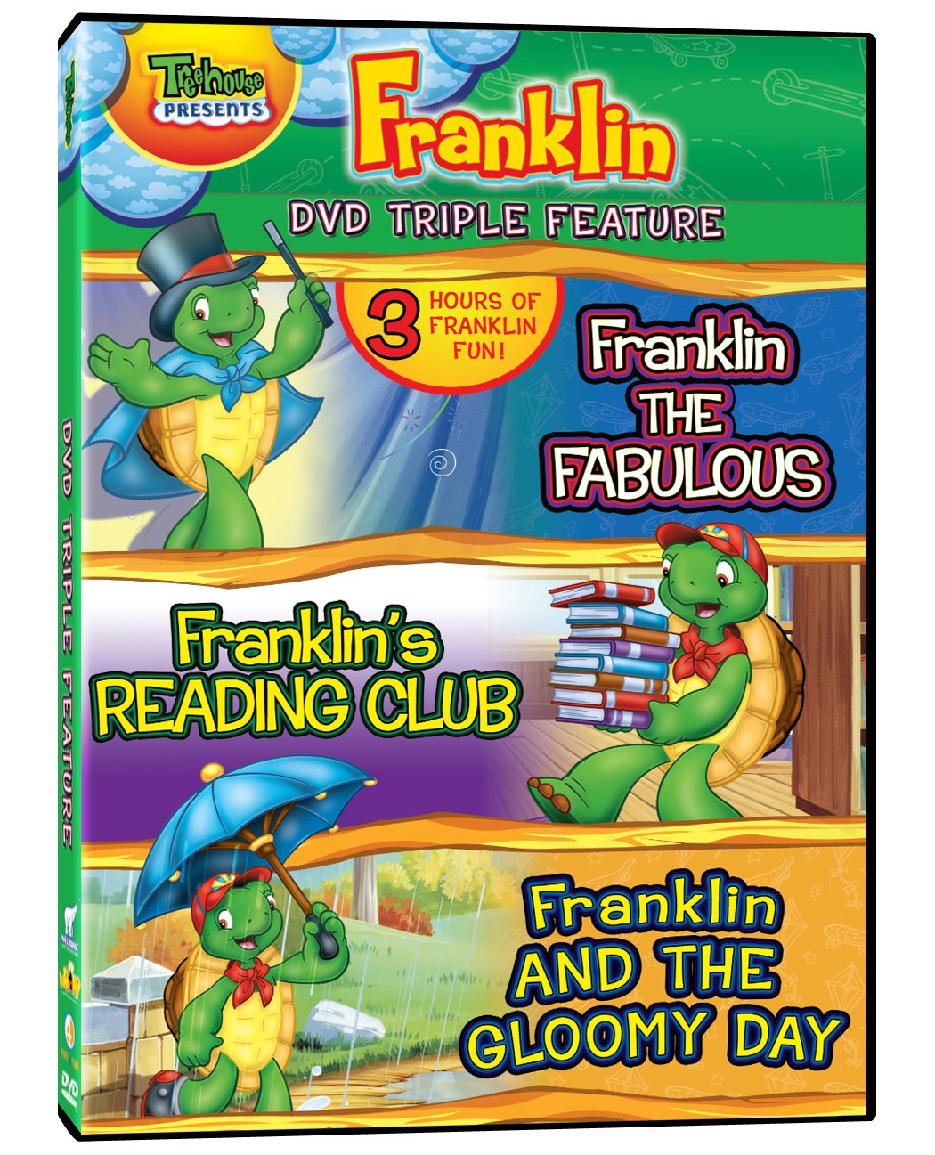 Franklin Triple Feature - Franklin the Fabulous / Franklin’s Reading Club / Franklin and the Gloomy Day [DVD]