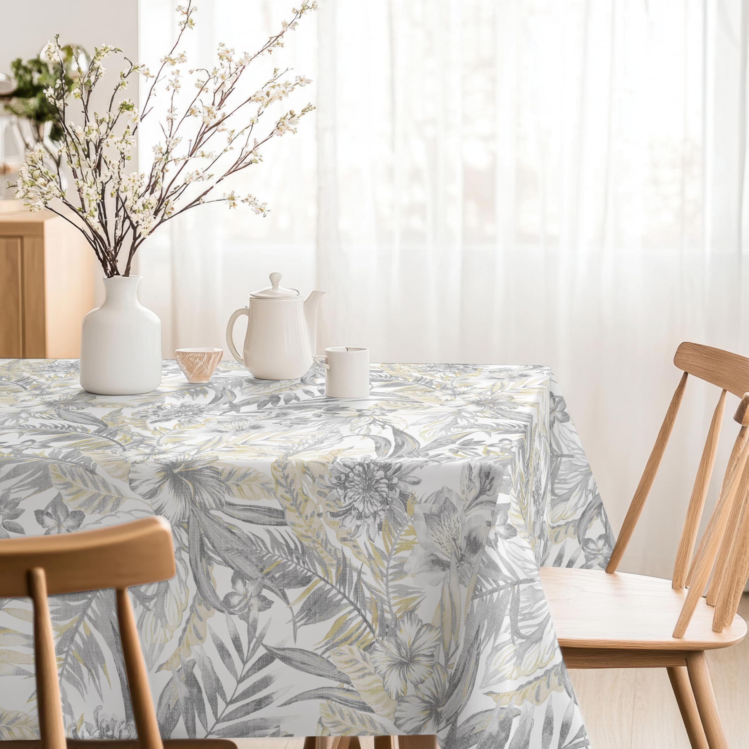 Martina Home Resin Tablecloth Danube Grey 240 x 140 cm