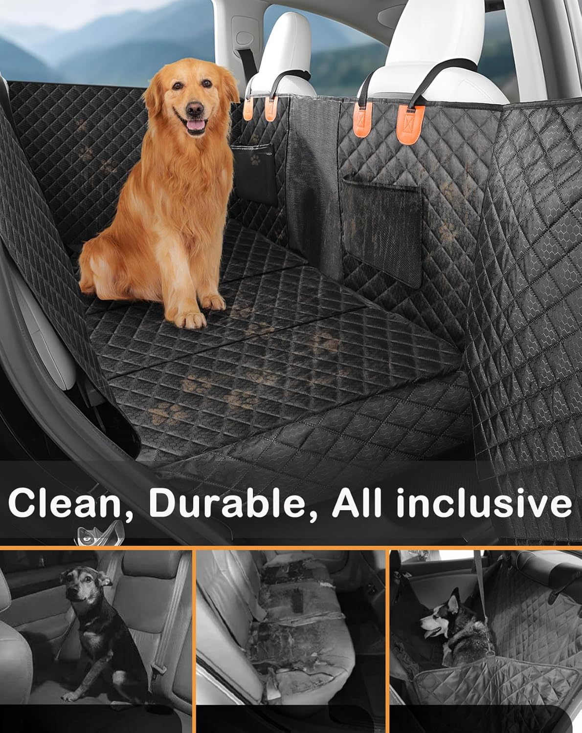 EVMODS for Tesla Car Dog Seat Cover,Car Back Seat...