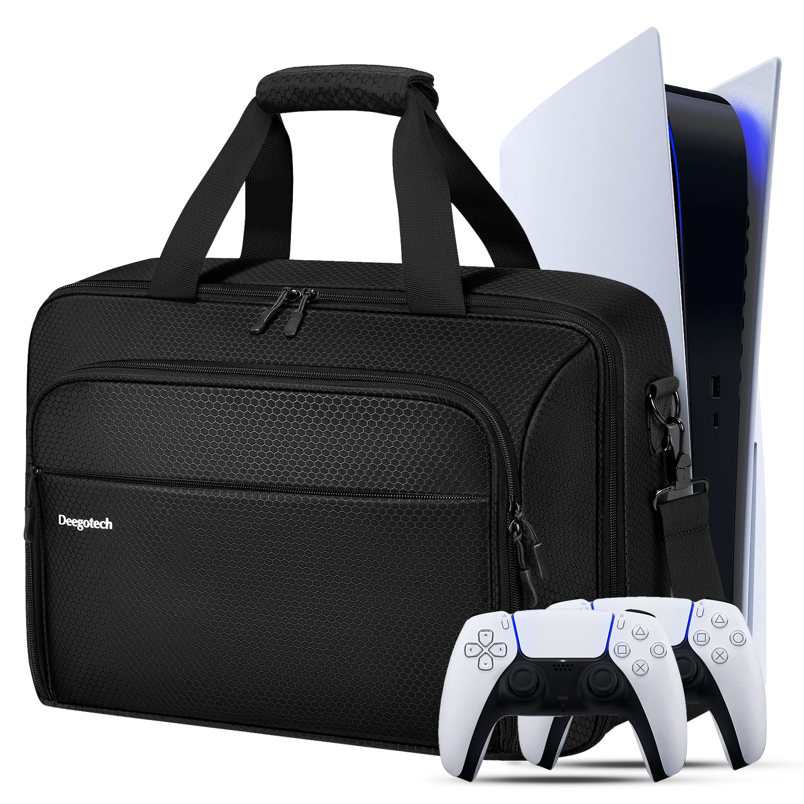 Deegotech Carrying Case Compatible with PS5 PS5 Pro PS5 Slim Protective Travel Bag Compatible with Playstation 5 Console