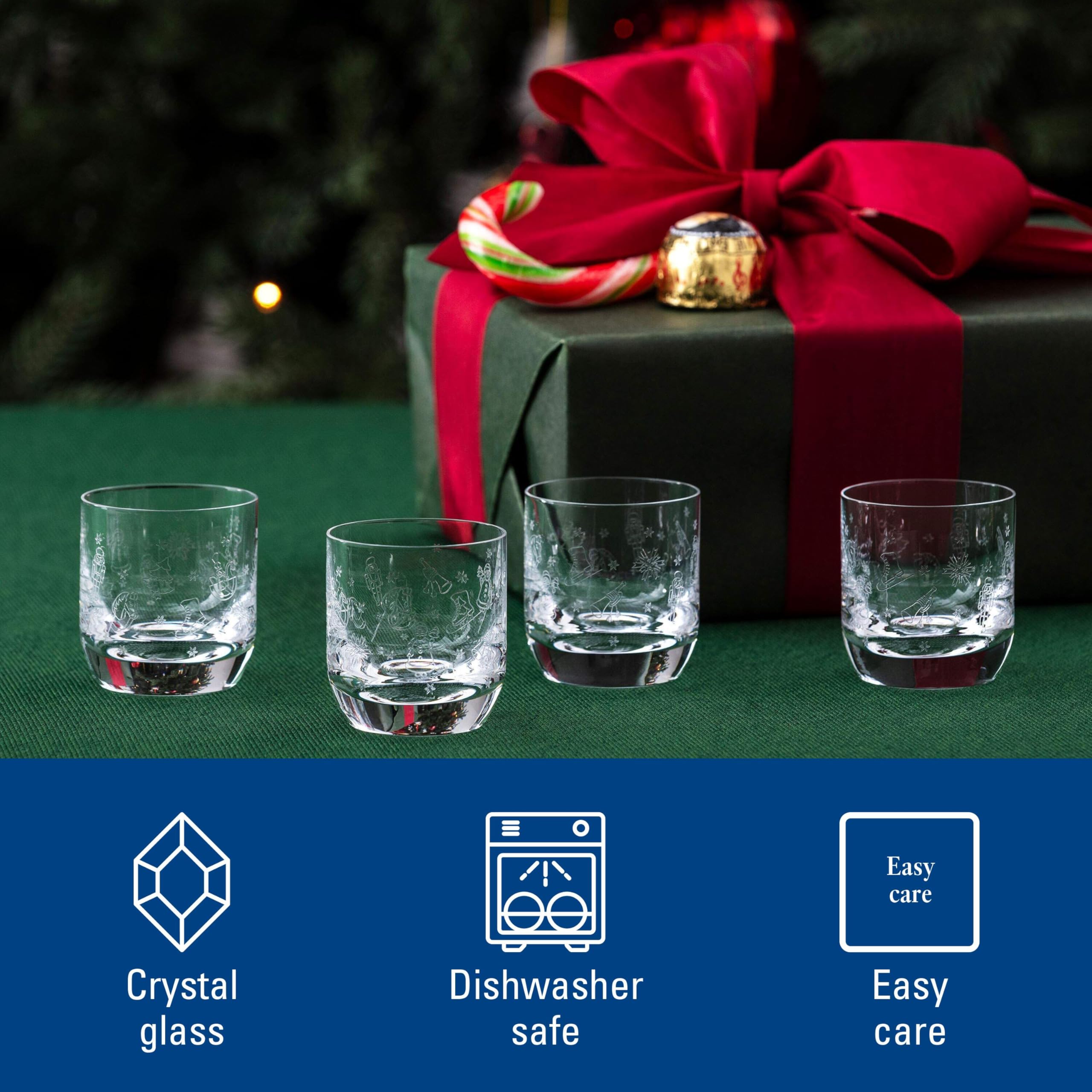 Villeroy & Boch Toy's Delight kieliszki do wódki 4 szt. motyw świąteczny zmywarka