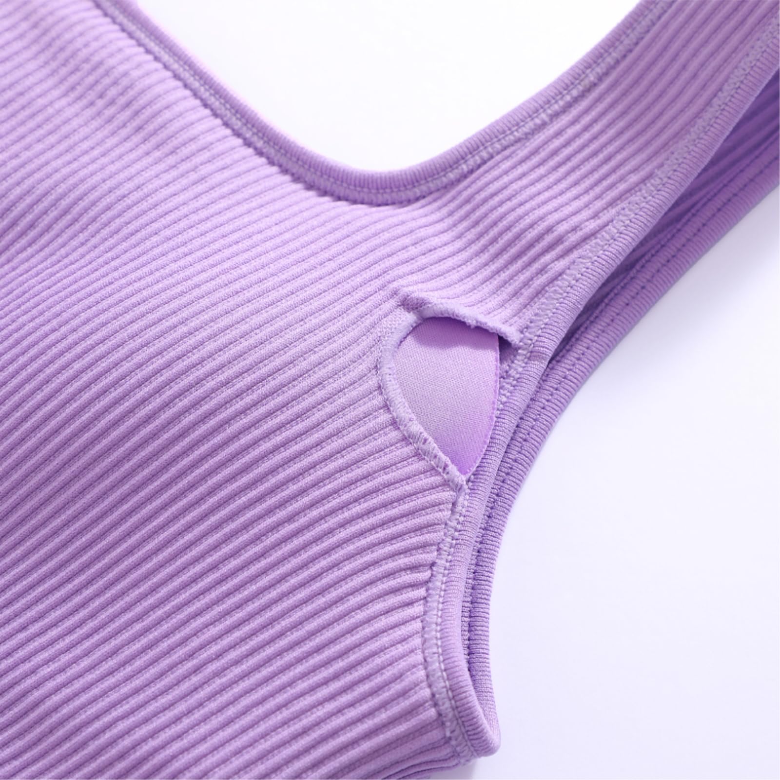 Sujetador Yoga 4pcs Set Sin Costuras Gimnasio Tanque Mujeres Color Sólido Nervioso Extraíble Almohadilla De Pecho Chaleco Entrenamiento-b-m