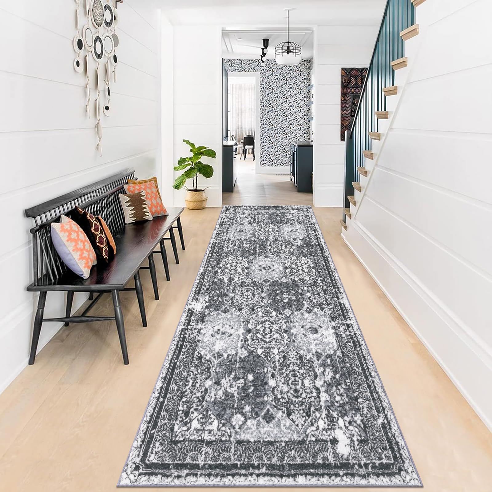 Tappeto Corridoio Bohémien 80x200 Cm - Lavabile E Antiscivolo | Per Ingresso, Bagno, Camera - Foto 7