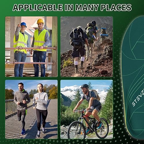 Miniatura 7 de Inserción de plantilla de corrección de pie plano para fascitis plantar, Negro Verde